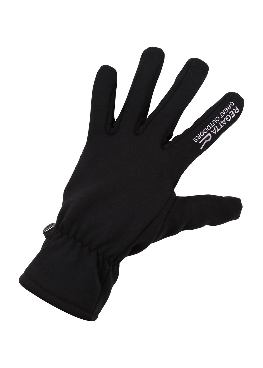 Regatta Black Touchtip Tech Extol II Stretch Gloves