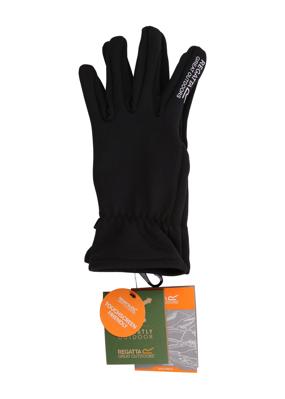Regatta Black Touchtip Tech Extol II Stretch Gloves