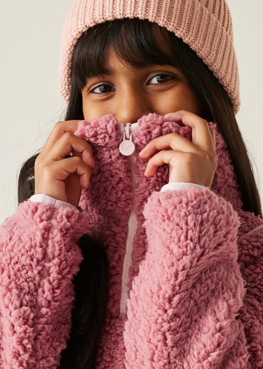Regatta Dusty Pink Kids' Kaliza Half Zip Stretch Fleece (3-16yrs)