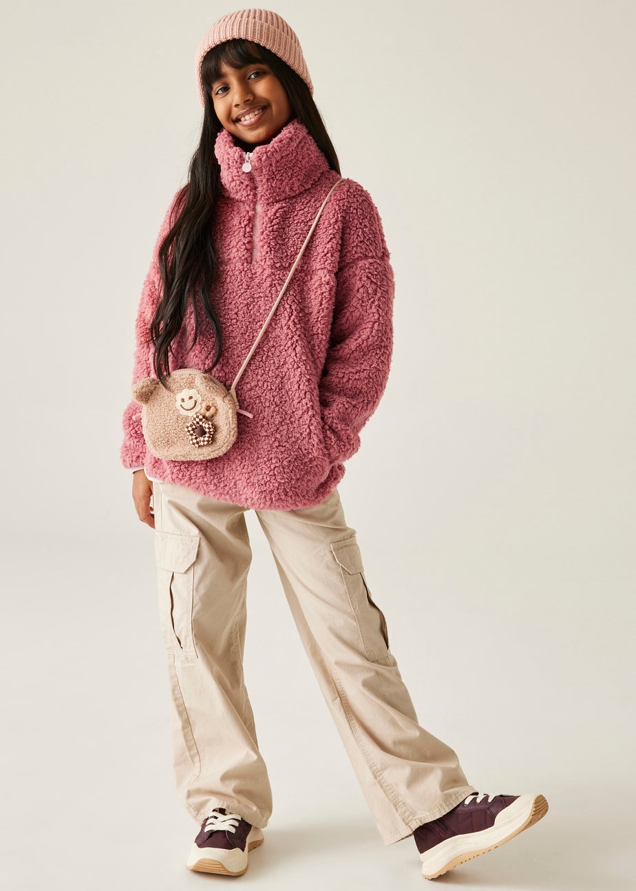 Regatta Dusty Pink Kids' Kaliza Half Zip Stretch Fleece (3-16yrs)