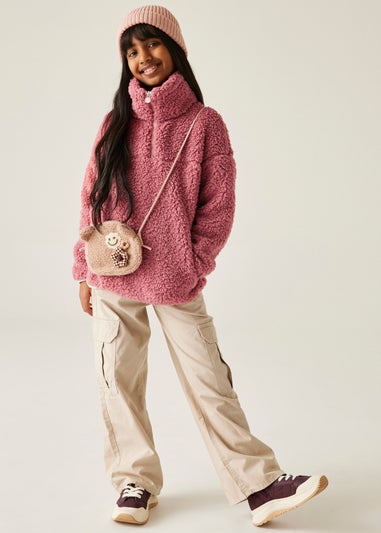 Regatta Dusty Pink Kids' Kaliza Half Zip Stretch Fleece (3-16yrs)