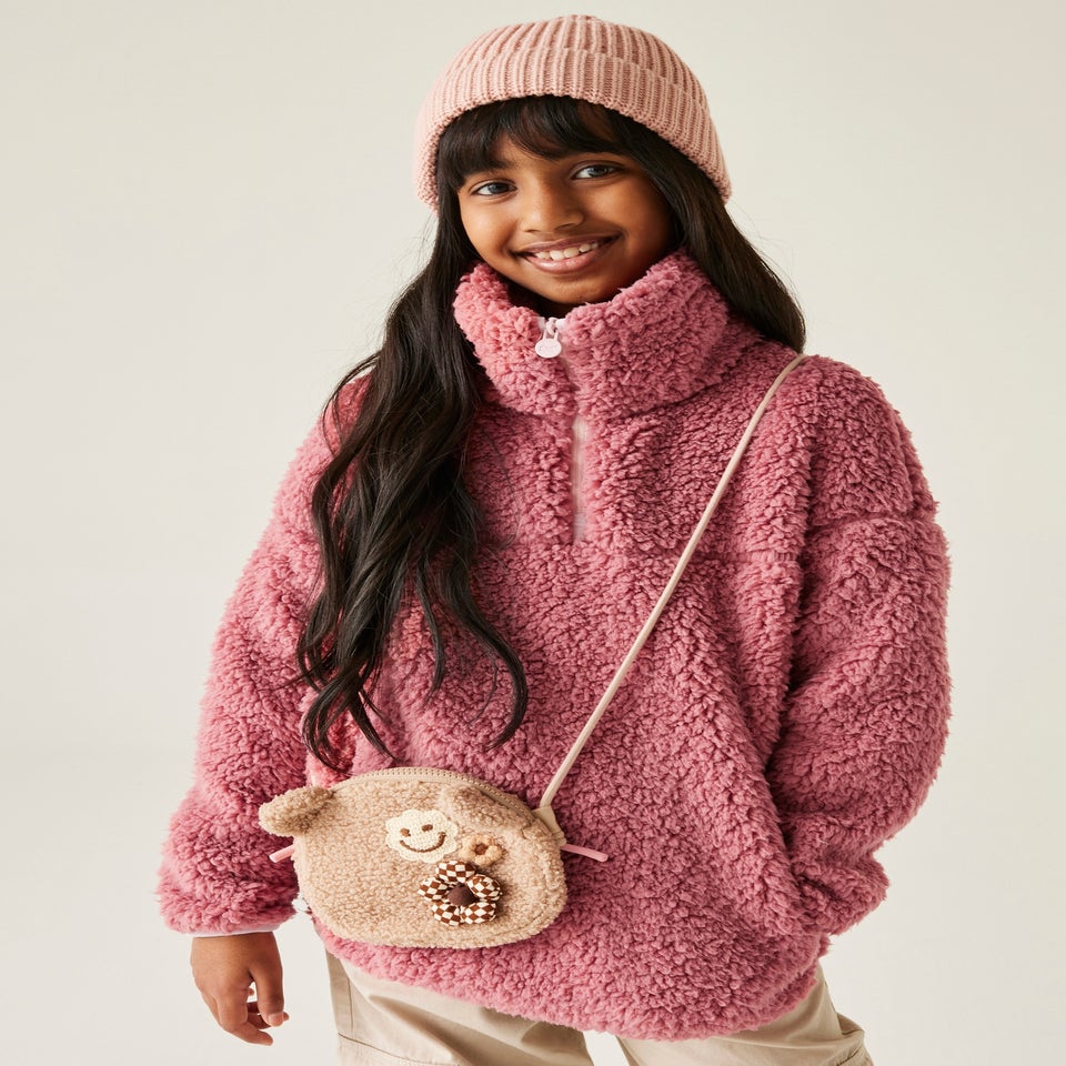 Regatta Dusty Pink Kids' Kaliza Half Zip Stretch Fleece (3-16yrs)