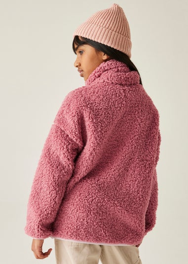 Regatta Dusty Pink Kids' Kaliza Half Zip Stretch Fleece (3-16yrs)