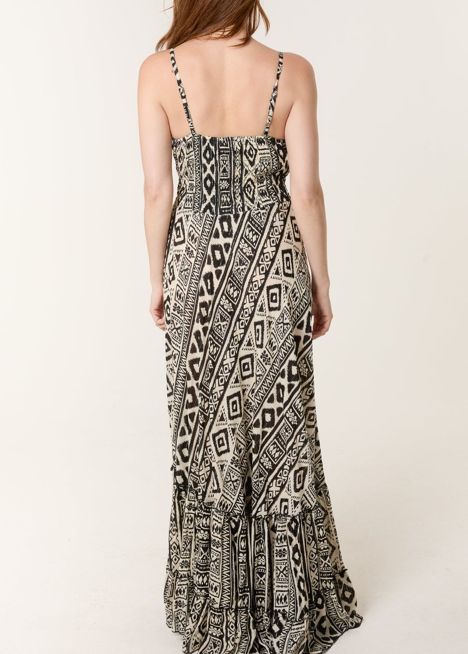 Blue Vanilla Black Cami Frill Hem Maxi Dress