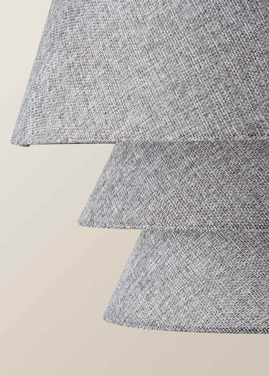 ValueLights Valerie Linen Grey Tiered Easy Fit Lampshade