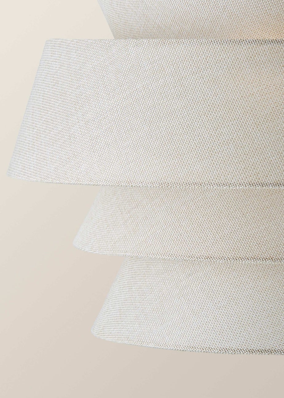 ValueLights Valerie Linen Natural Tiered Easy Fit Lampshade