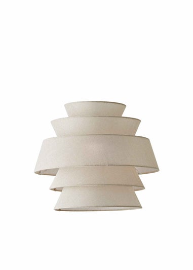 ValueLights Valerie Linen Natural Tiered Easy Fit Lampshade