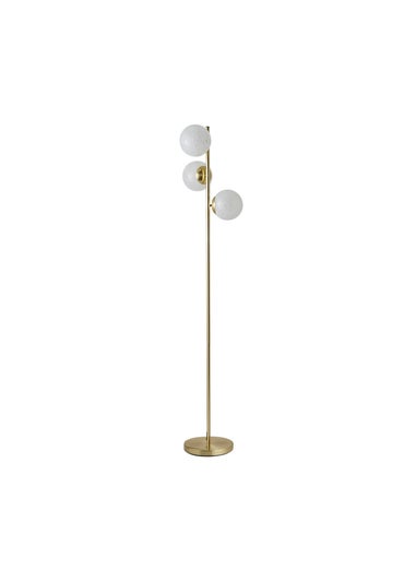 ValueLights Jas Floor Lamp with Confetti Glass Lampshades