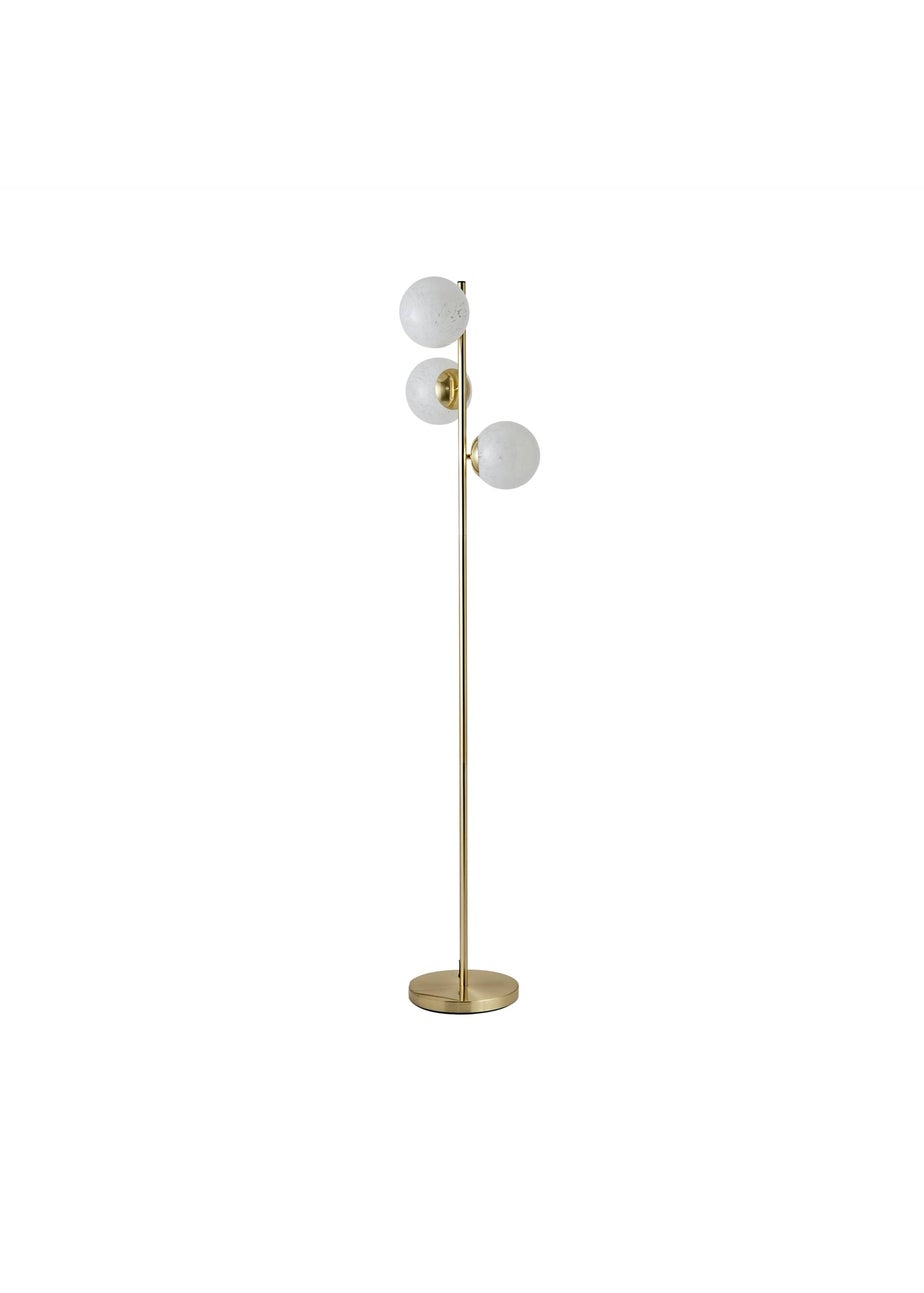 ValueLights Jas Floor Lamp with Confetti Glass Lampshades