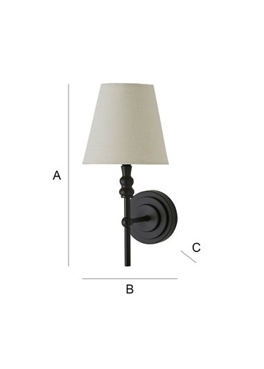 ValueLights Maggie Black Wall Light