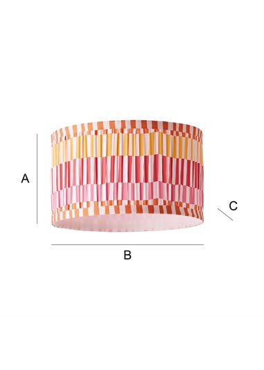 ValueLights Rae Small Pink Pleated Easy Fit Lampshade