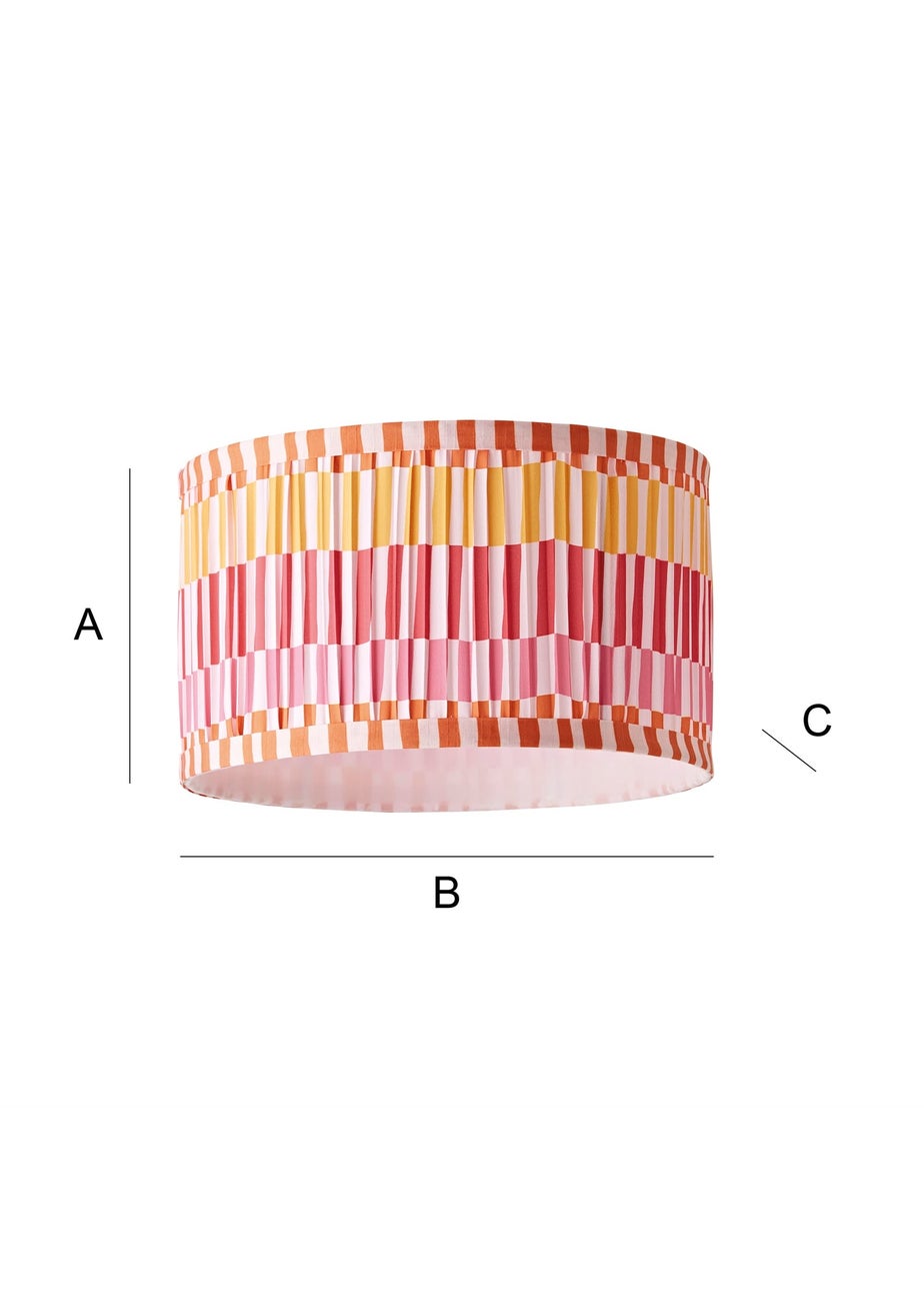 ValueLights Rae Small Pink Pleated Easy Fit Lampshade