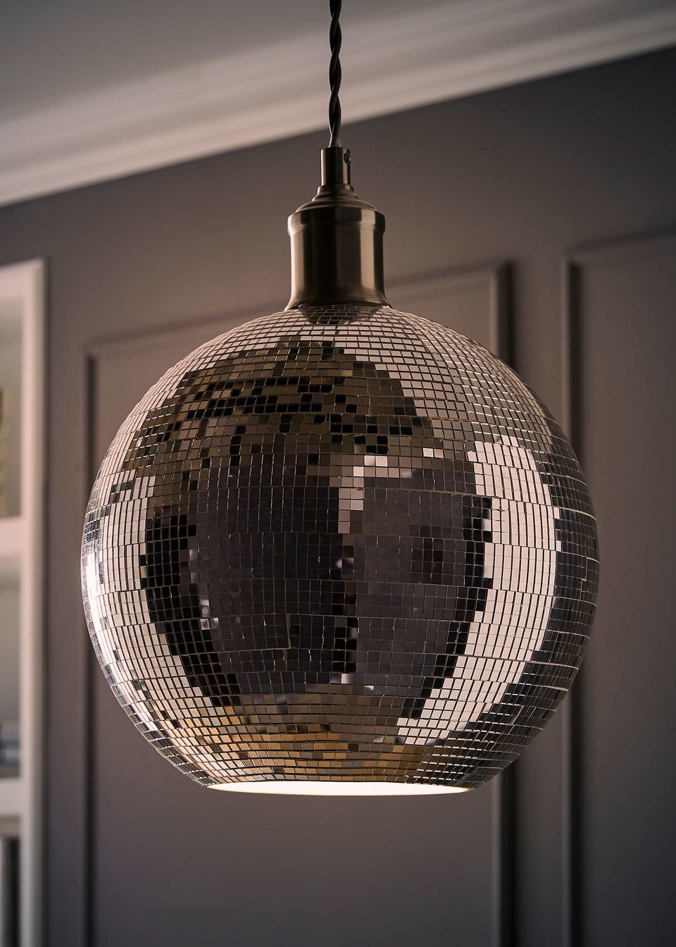 ValueLights Dolly Silver Disco Ball Easy Fit Lampshade