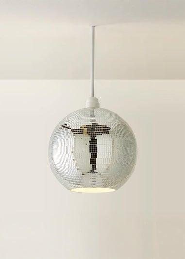 ValueLights Dolly Silver Disco Ball Easy Fit Lampshade