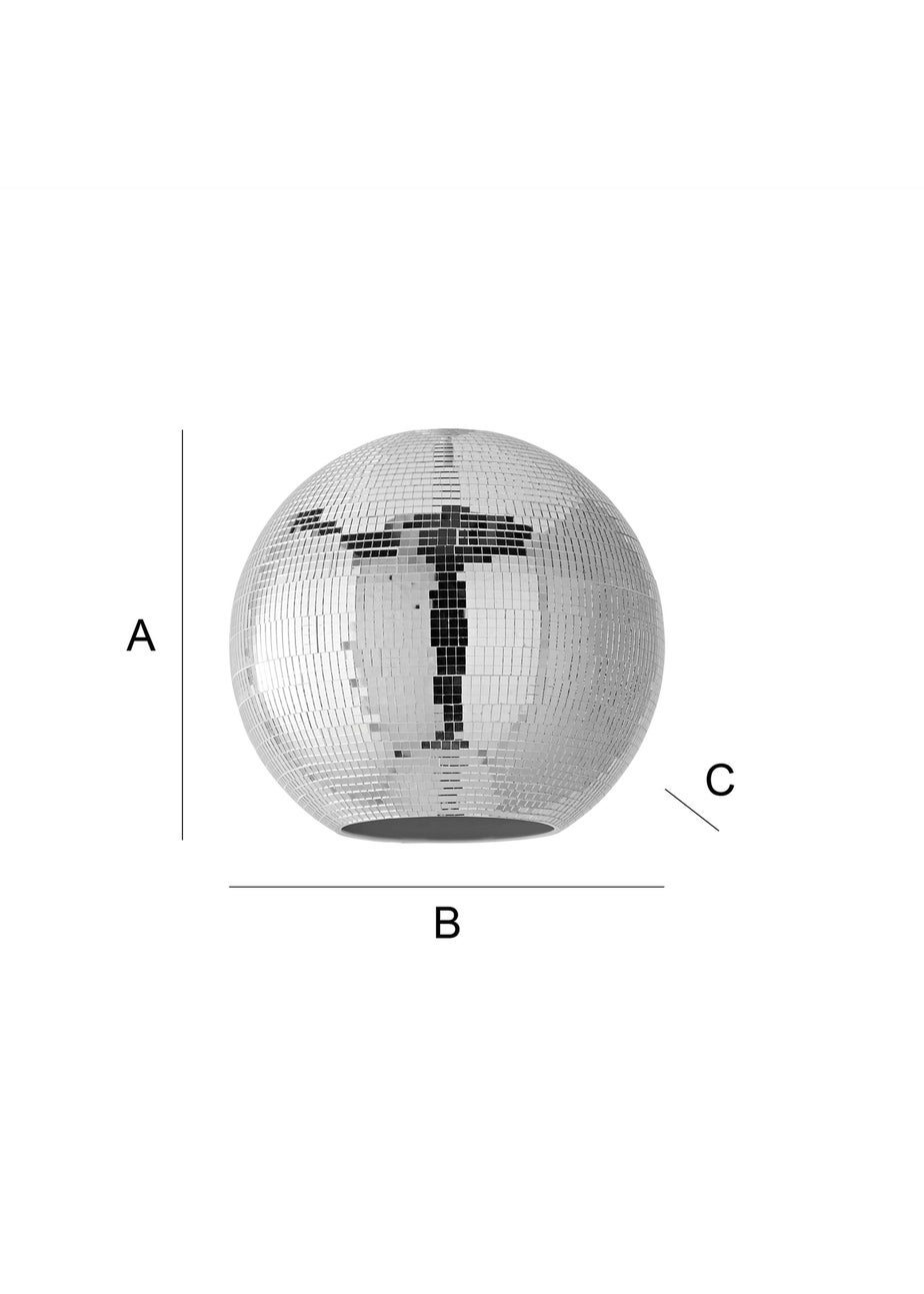 ValueLights Dolly Silver Disco Ball Easy Fit Lampshade