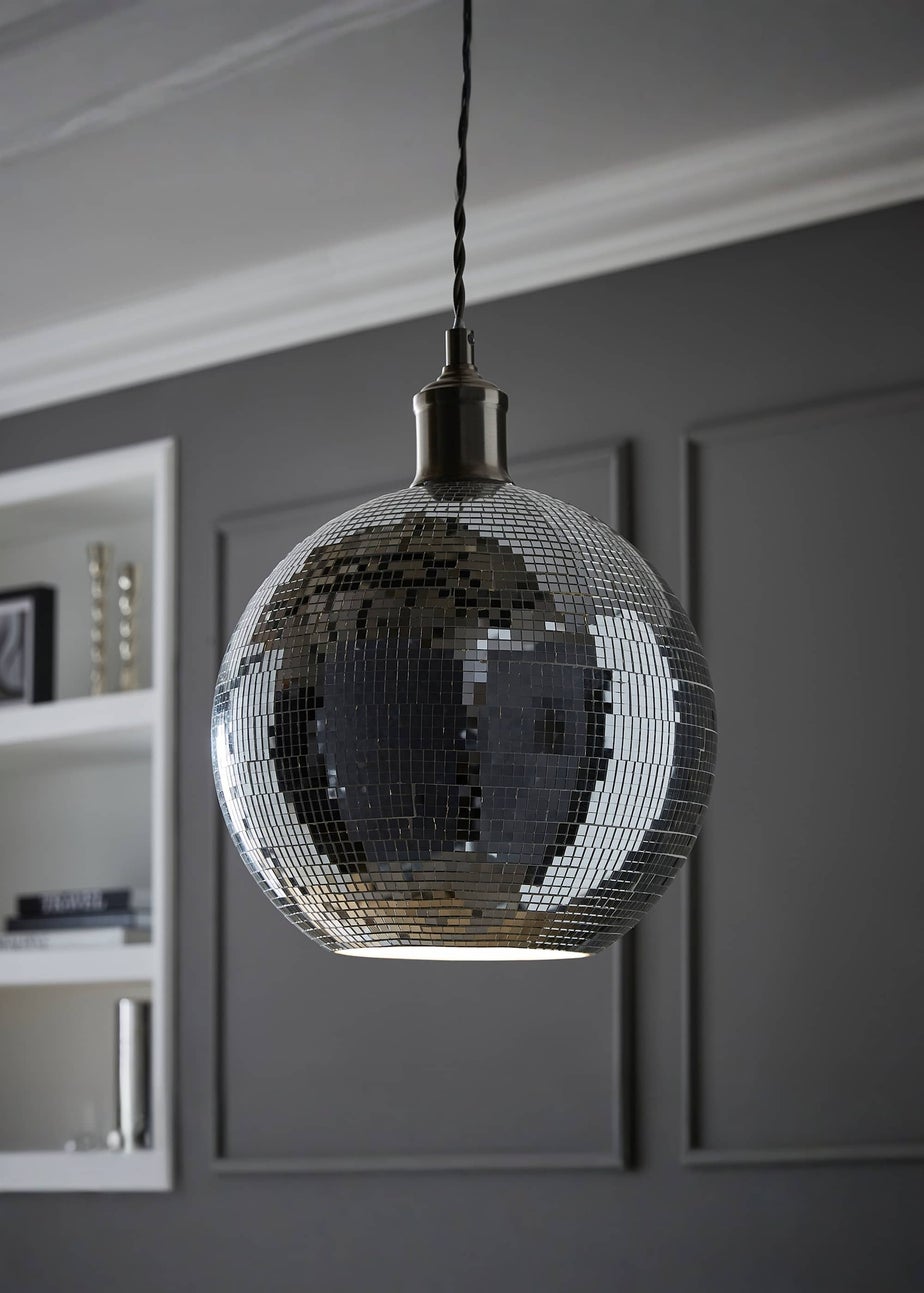 ValueLights Dolly Silver Disco Ball Easy Fit Lampshade