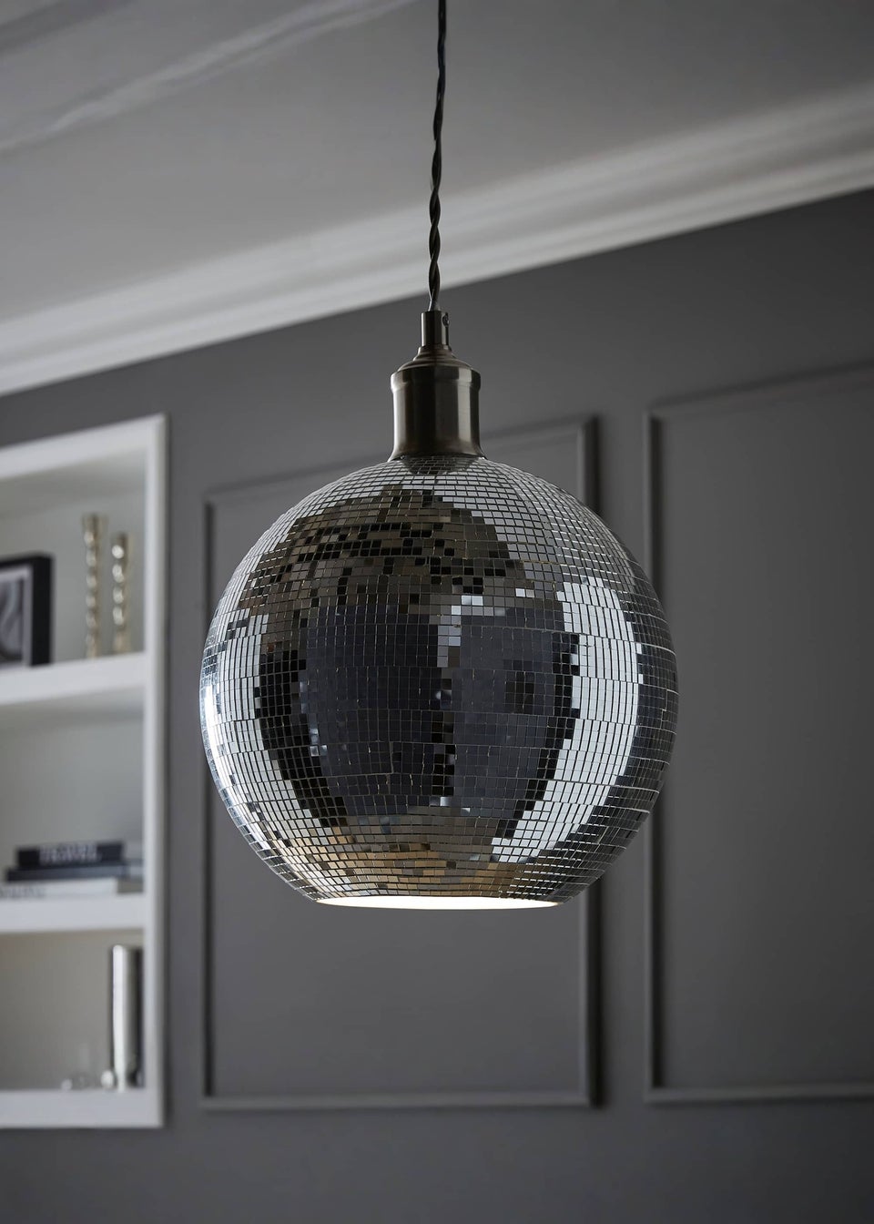 ValueLights Dolly Silver Disco Ball Easy Fit Lampshade