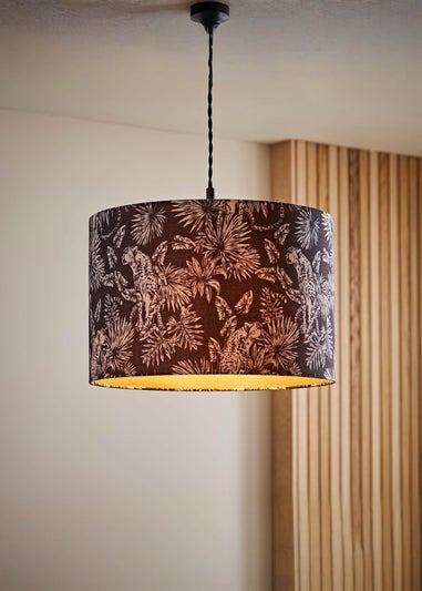 ValueLights Ariella Black Animal Print Easy Fit Lampshade