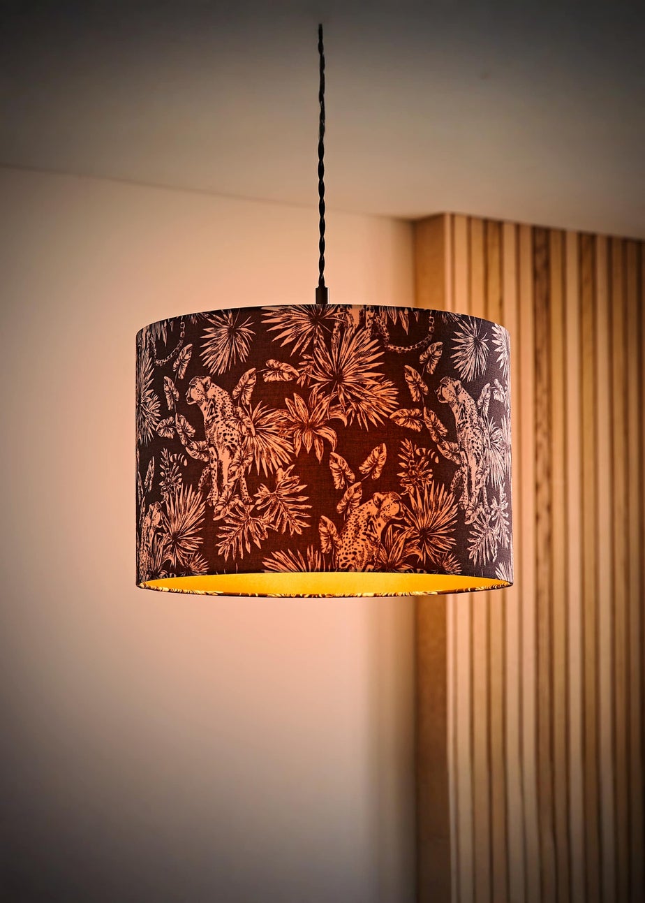 ValueLights Ariella Black Animal Print Easy Fit Lampshade