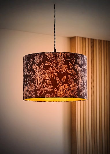ValueLights Ariella Black Animal Print Easy Fit Lampshade