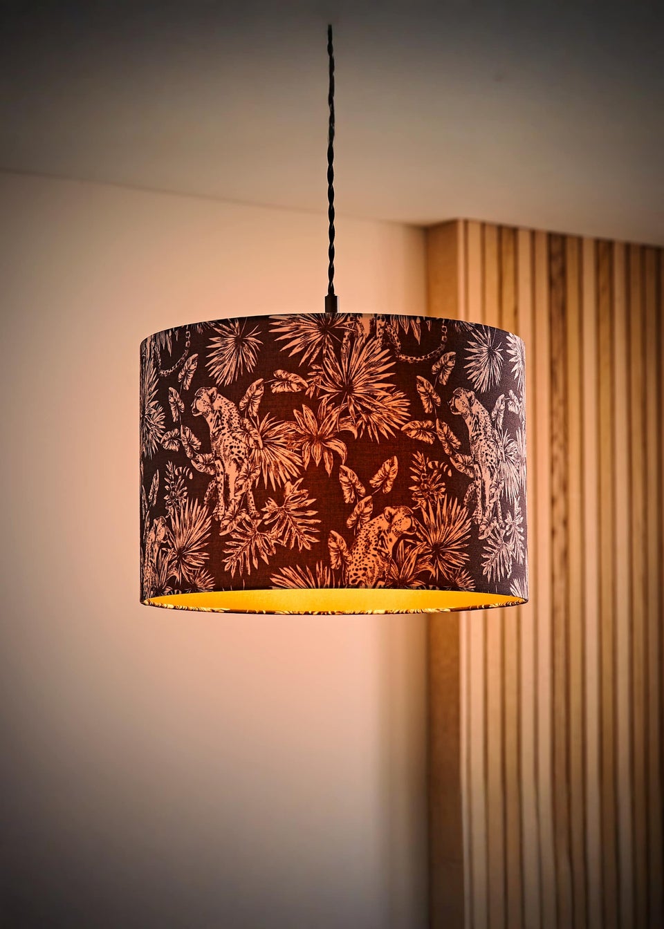 ValueLights Ariella Black Animal Print Easy Fit Lampshade
