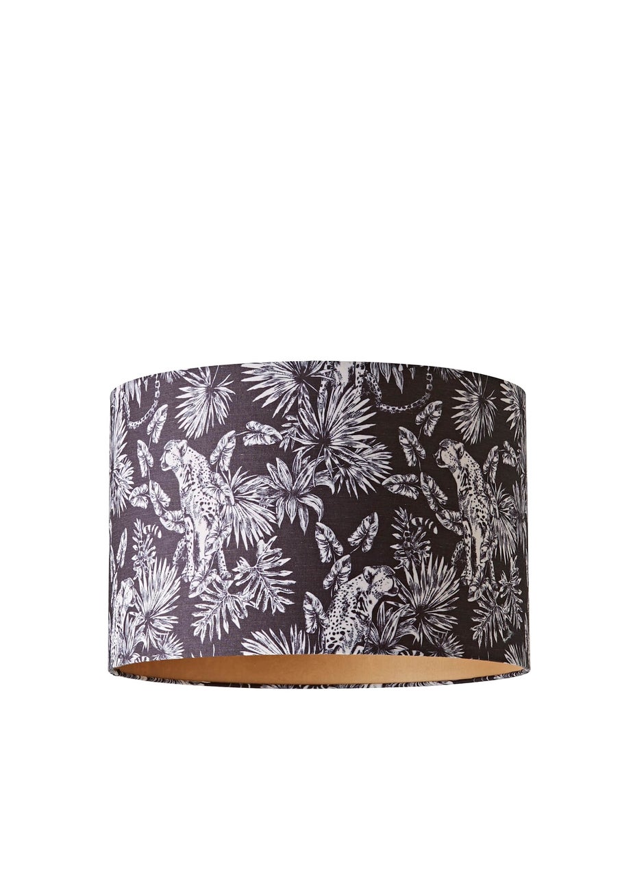ValueLights Ariella Black Animal Print Easy Fit Lampshade