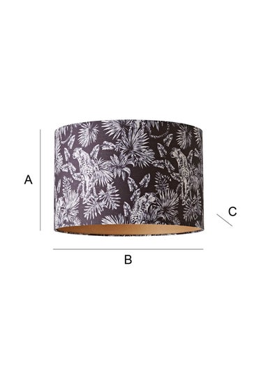 ValueLights Ariella Black Animal Print Easy Fit Lampshade