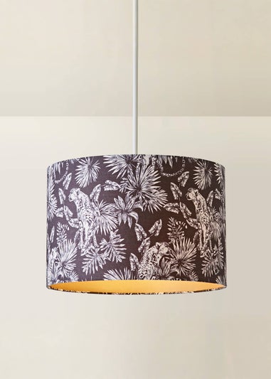ValueLights Ariella Black Animal Print Easy Fit Lampshade