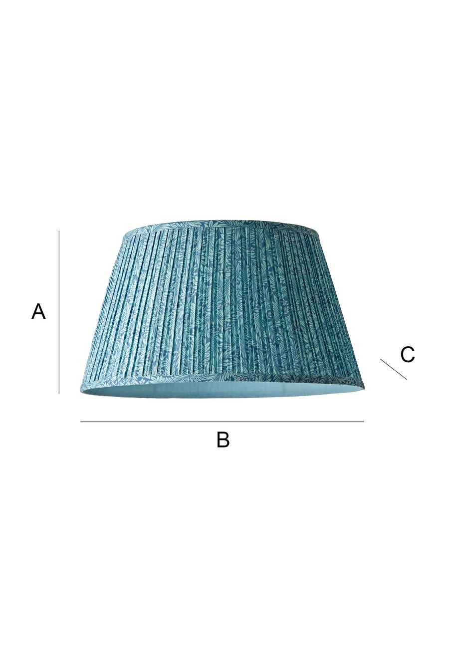 ValueLights Alba Blue Leaf Large Easy Fit Lampshade