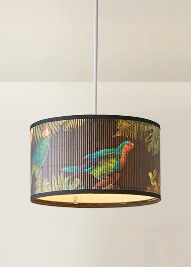 ValueLights Daintree Medium Dark Jungle Bamboo Easy Fit Lampshade