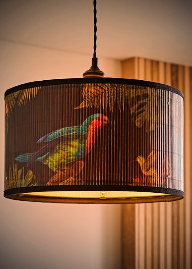 ValueLights Daintree Medium Dark Jungle Bamboo Easy Fit Lampshade