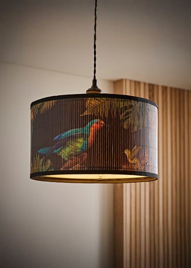 ValueLights Daintree Medium Dark Jungle Bamboo Easy Fit Lampshade