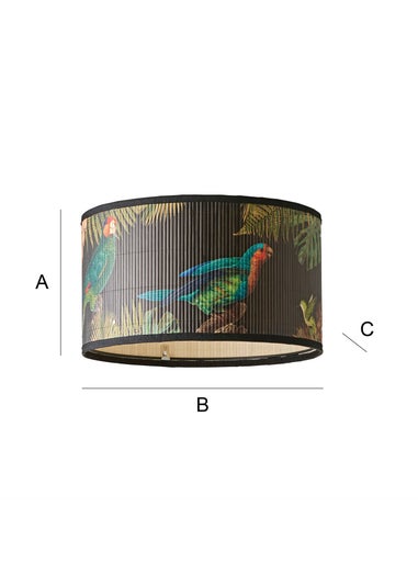 ValueLights Daintree Medium Dark Jungle Bamboo Easy Fit Lampshade