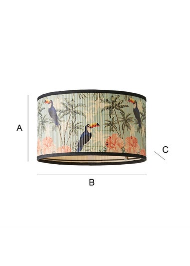 ValueLights Daintree Medium Jungle Bamboo Easy Fit Lampshade