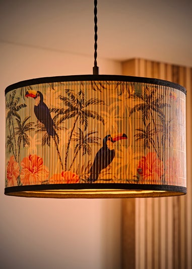 ValueLights Daintree Medium Jungle Bamboo Easy Fit Lampshade