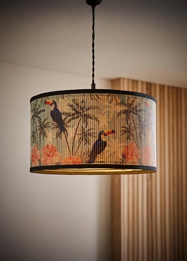 ValueLights Daintree Medium Jungle Bamboo Easy Fit Lampshade