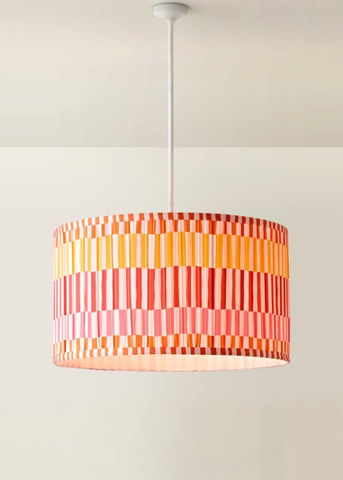 ValueLights Rae Large Pink Pleated Easy Fit Lampshade