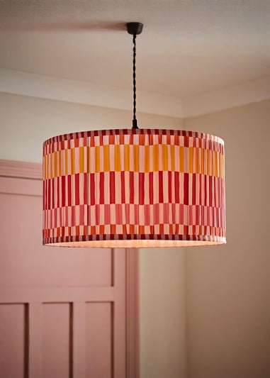 ValueLights Rae Large Pink Pleated Easy Fit Lampshade