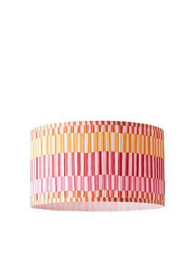 ValueLights Rae Large Pink Pleated Easy Fit Lampshade