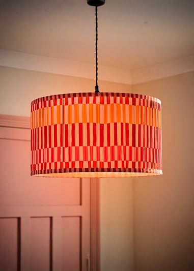 ValueLights Rae Large Pink Pleated Easy Fit Lampshade