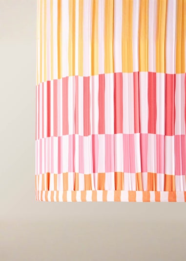 ValueLights Rae Large Pink Pleated Easy Fit Lampshade