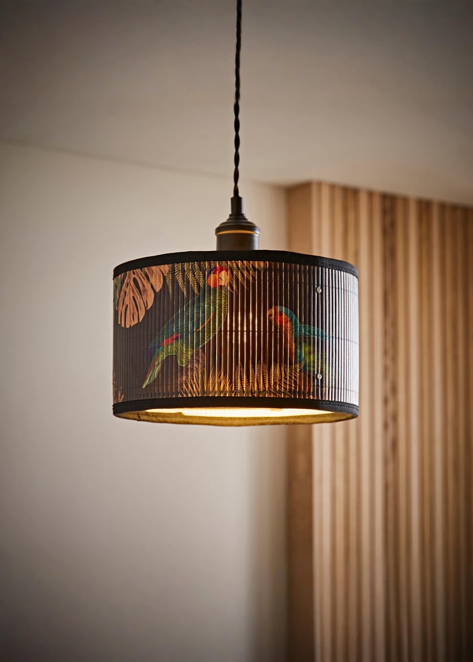 ValueLights Daintree Small Dark Jungle Bamboo Easy Fit Lampshade