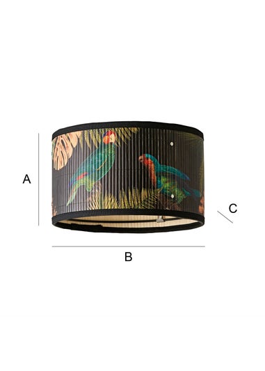 ValueLights Daintree Small Dark Jungle Bamboo Easy Fit Lampshade