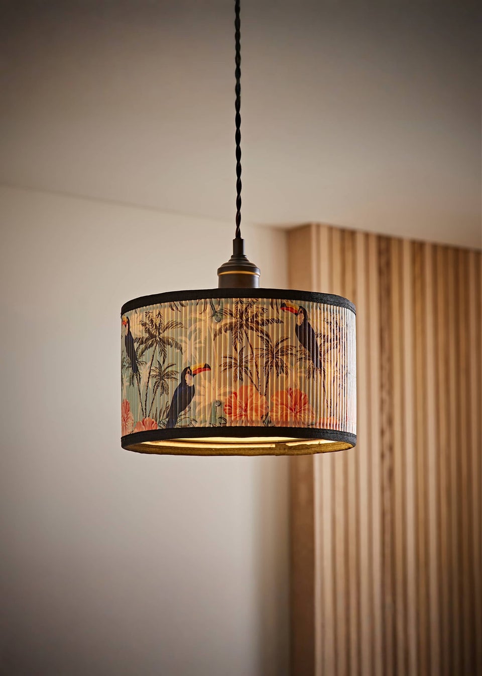 ValueLights Daintree Small Jungle Bamboo Easy Fit Lampshade