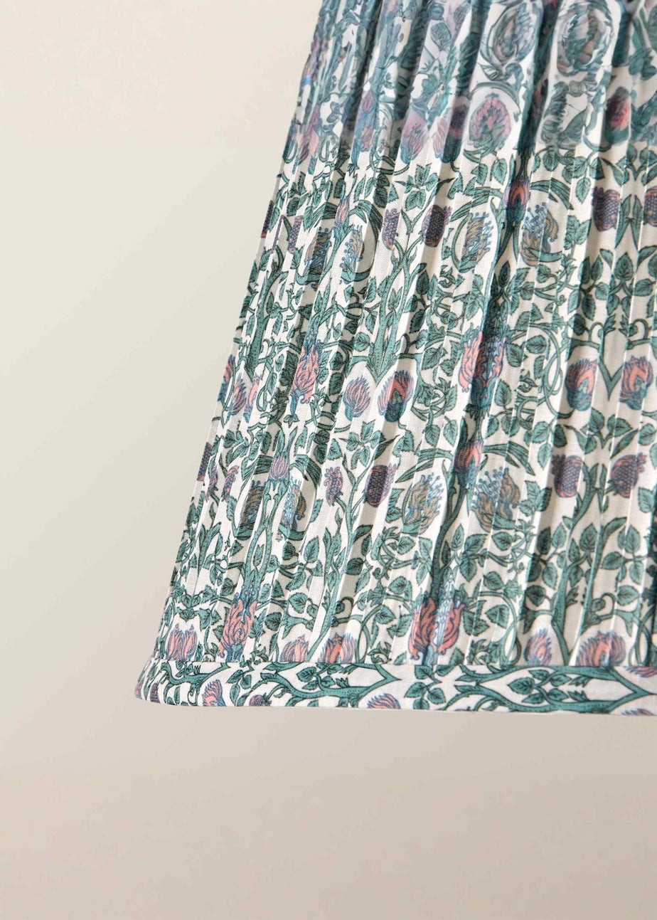 ValueLights Abel Floral Pleated Large Easy Fit Lampshade
