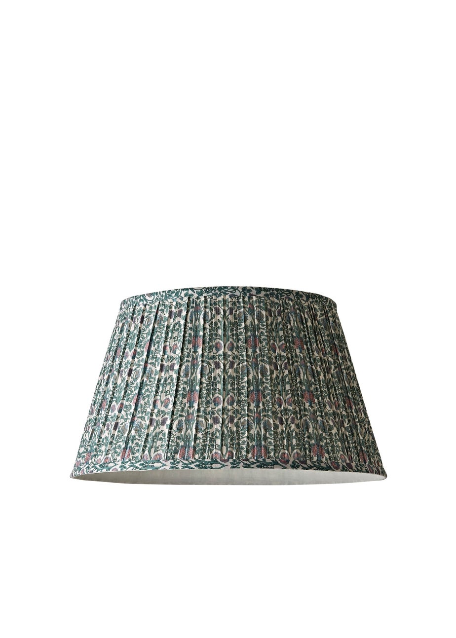 ValueLights Abel Floral Pleated Large Easy Fit Lampshade
