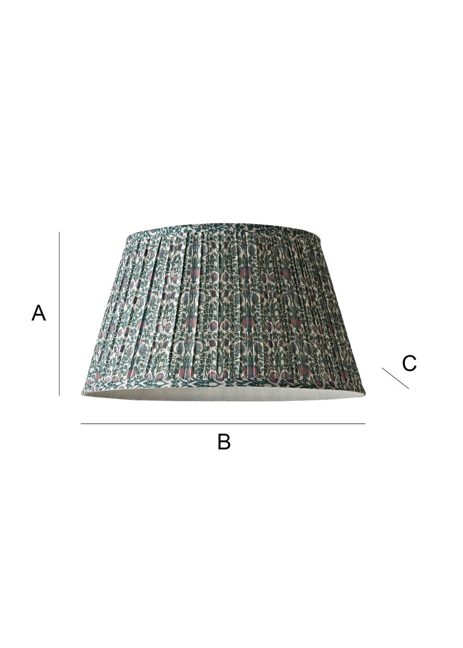 ValueLights Abel Floral Pleated Large Easy Fit Lampshade