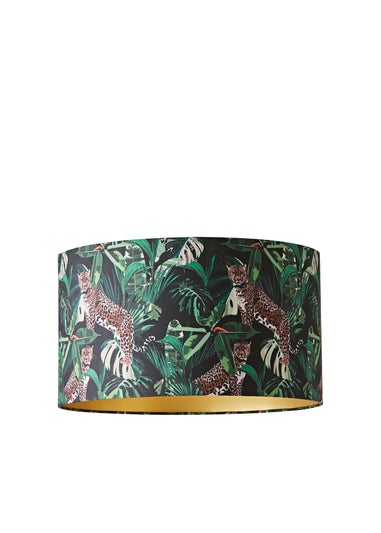 ValueLights Addalyn Green Jungle Print Easy Fit Lampshade