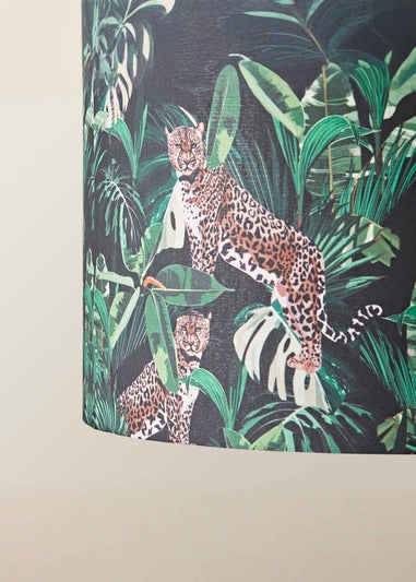 ValueLights Addalyn Green Jungle Print Easy Fit Lampshade