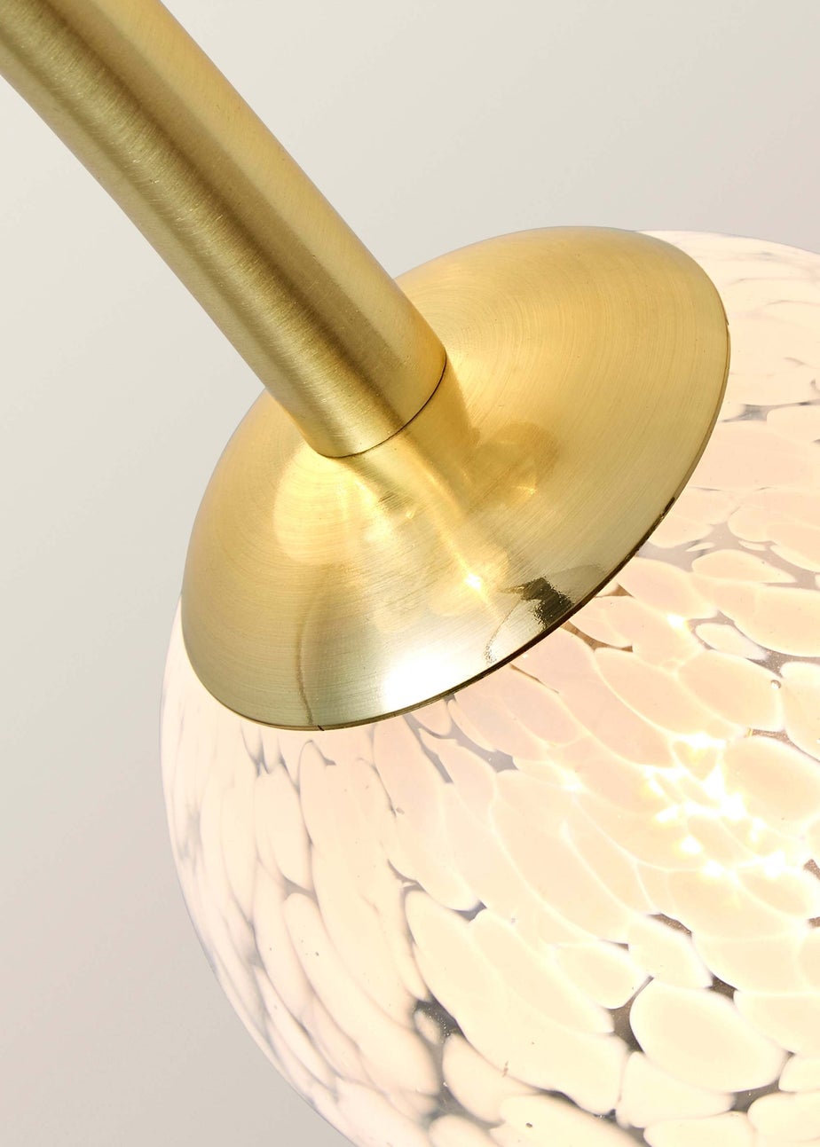 ValueLights Jas Ceiling Light with Confetti Glass Lampshades